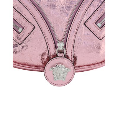 Versace Repeat Studded Leather Hobo Bag