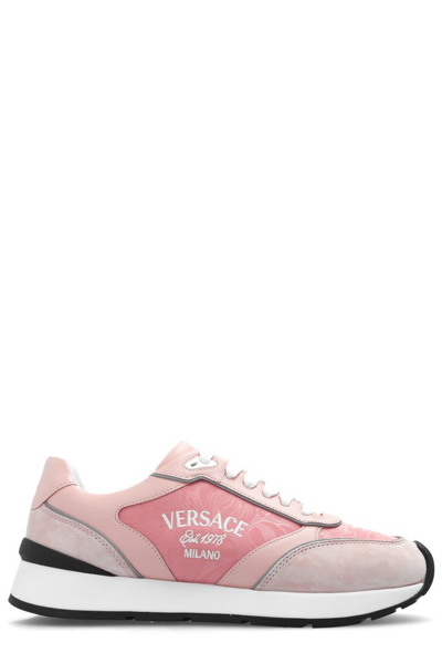 Shop Versace Milano Logo In Pink