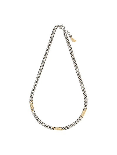 Shop Alexander Mcqueen Seal Logo Chain Necklace In Silver
