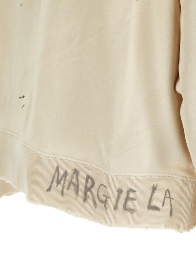 Shop Maison Margiela Washed Sweatshirt In Beige