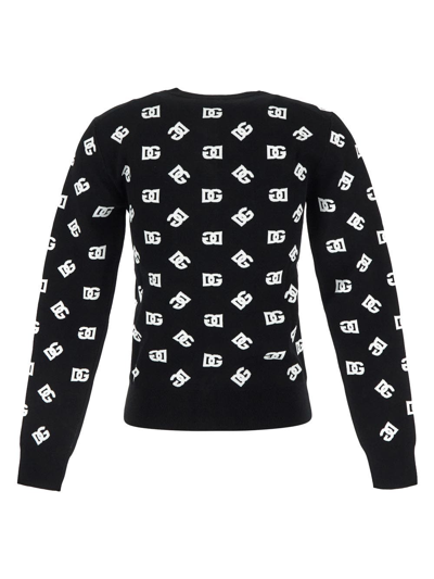 Shop Dolce & Gabbana Logo Knit In Black