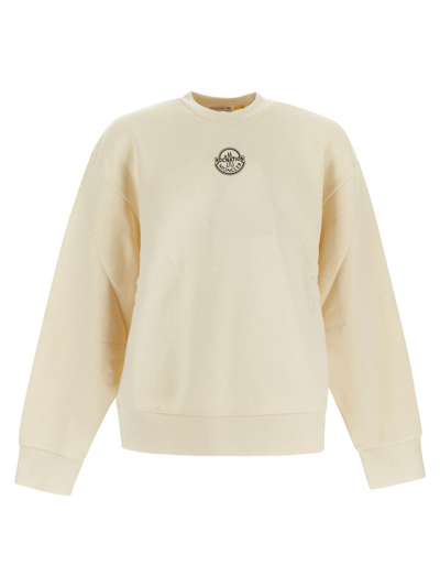 Shop Moncler X Roc Nation By Jay-z Logo Sweatshirt In Ivory