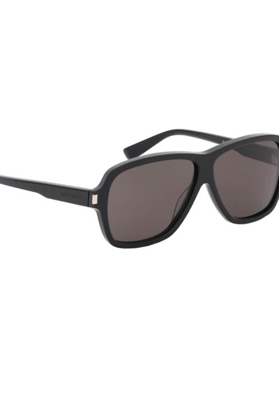 Saint Laurent Sl 609 Carolyn Shield Sunglasses In Black