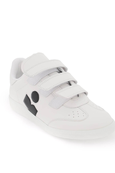 Shop Isabel Marant Beth Leather Sneakers In White