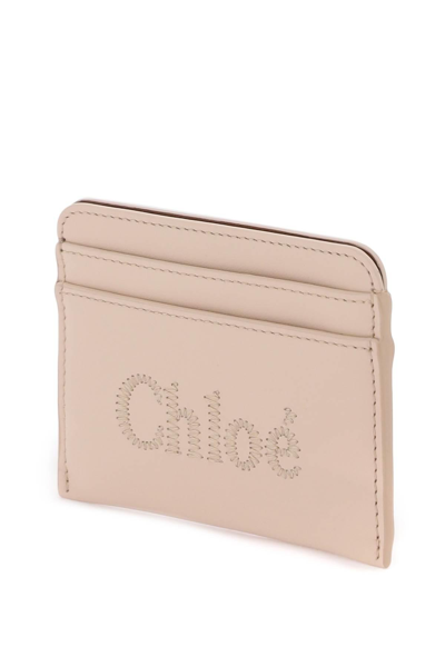 Shop Chloé Sense Card Holder In Pink