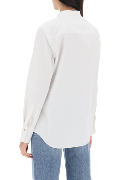 Shop Chloé Shirt With Knotted Gold Buttons In White