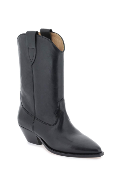Shop Isabel Marant Duerto Texan Ankle Boots In Black