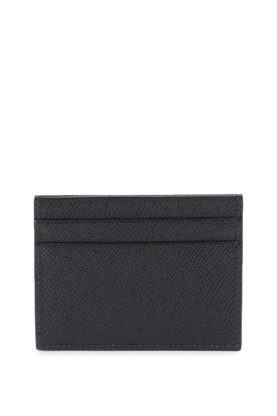 Shop Dolce & Gabbana Leather Card Holder With Logo Plate Men In Black