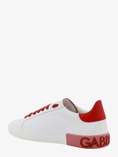 Shop Dolce & Gabbana Woman Portofino Vintage Woman White Sneakers