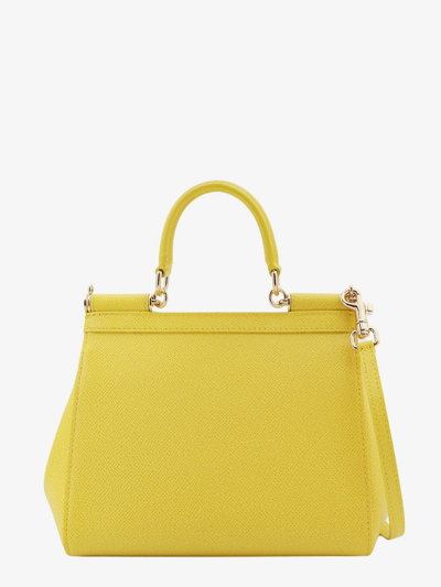 Shop Dolce & Gabbana Woman Sicily Woman Yellow Handbags