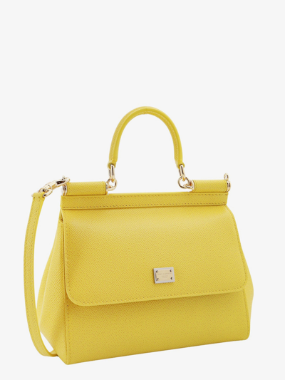 Shop Dolce & Gabbana Woman Sicily Woman Yellow Handbags