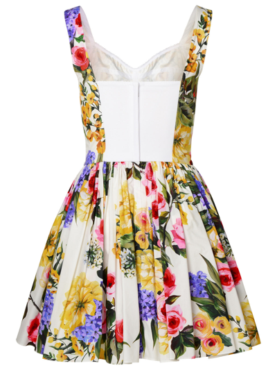 Shop Dolce & Gabbana Woman  Multicolor Cotton Blend Dress