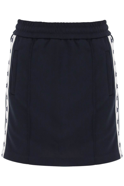 Shop Golden Goose Sporty Skirt With Contrasting Side Bands Women In Blue