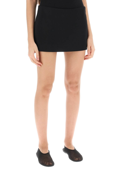 Shop Khaite Jett Low-rise Mini Skirt Women In Black