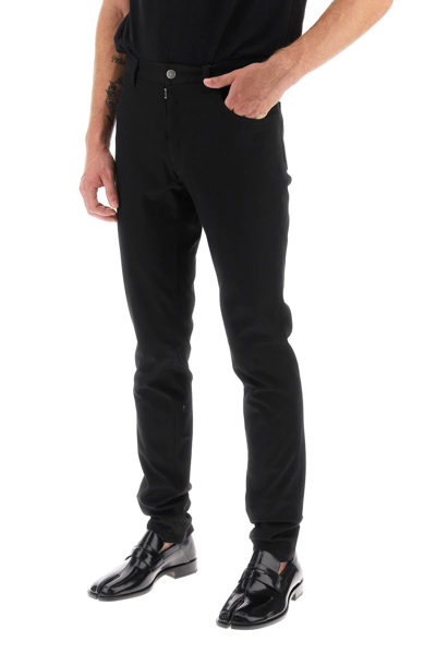 Shop Maison Margiela Five-pocket Skinny Jeans Men In Black