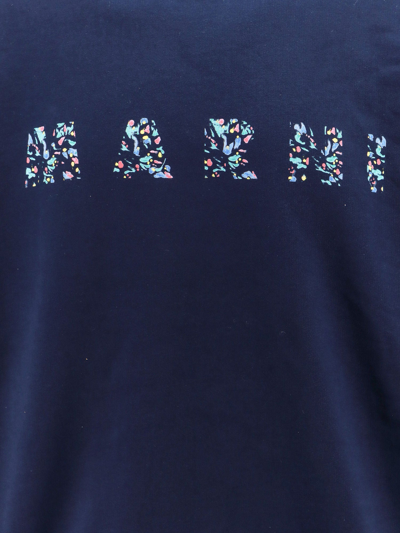 Shop Marni Man Sweatshirt Man Blue Sweatshirts