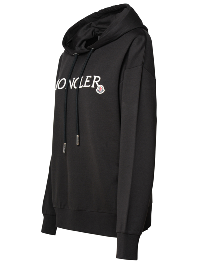 Shop Moncler Woman  Black Cotton Sweatshirt