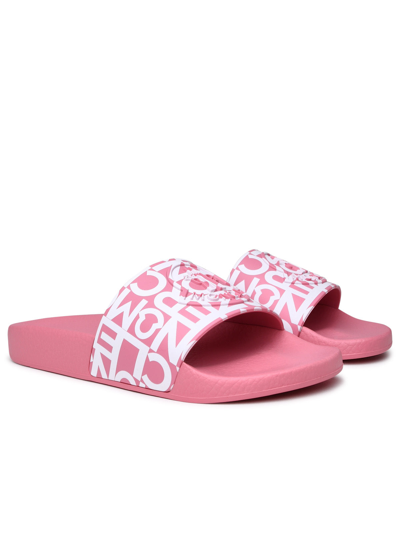 Shop Moncler Woman  Jane Rose Rubber Slippers In Pink