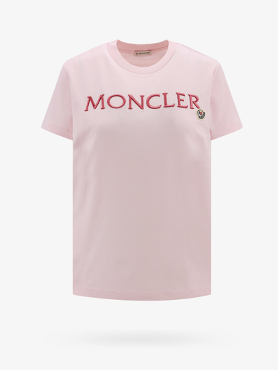 Shop Moncler Woman T-shirt Woman Pink T-shirts