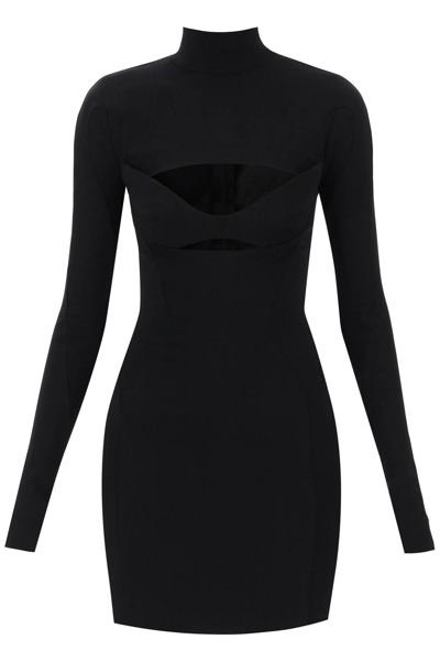 Shop Mugler Cut-out Bust Mini Dress Women In Black