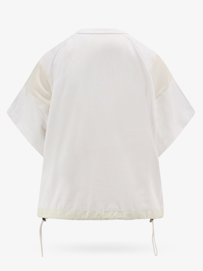 Shop Sacai Woman T-shirt Woman White T-shirts