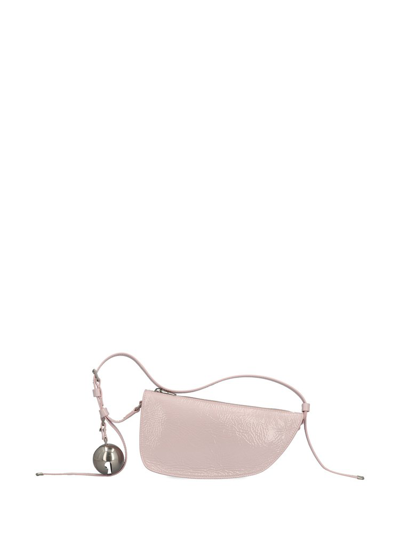 Shop Burberry Mini Shield Bell In Pink