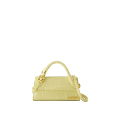 Shop Jacquemus Long Signature Buckled Handbag In Yellow