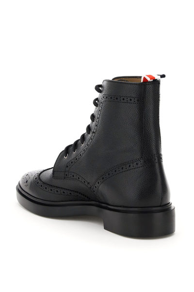 Shop Thom Browne Wingtip Brogue Ankle Boots Women In Black
