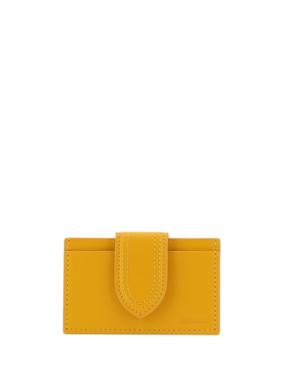 Shop Jacquemus Flap Card Holder In Orange