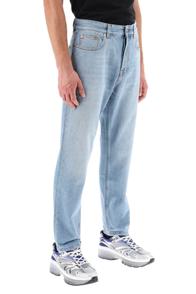 Shop Valentino Garavani Tapered Jeans With Medium Wash Men In Blue