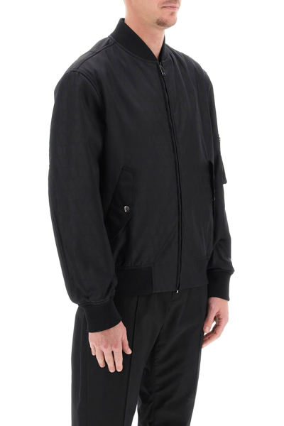 Shop Valentino Garavani Toile Iconographe Light Bomber Jacket Men In Black
