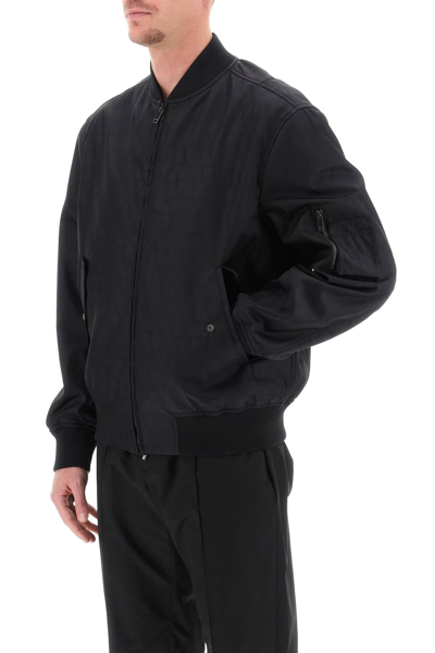 Shop Valentino Garavani Toile Iconographe Light Bomber Jacket Men In Black