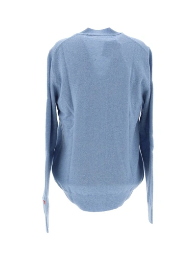 Shop Comme Des Garçons Play Knitwear In Blue