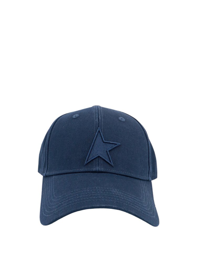 Shop Golden Goose Deluxe Brand Star Embroidered Baseball Cap In Blue