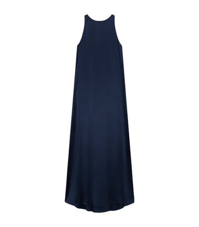 Shop Aeron Satin Venus Maxi Dress In Blue