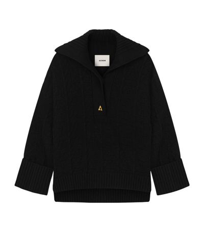 Shop Aeron Viscose-blend Baker Sweater In Black