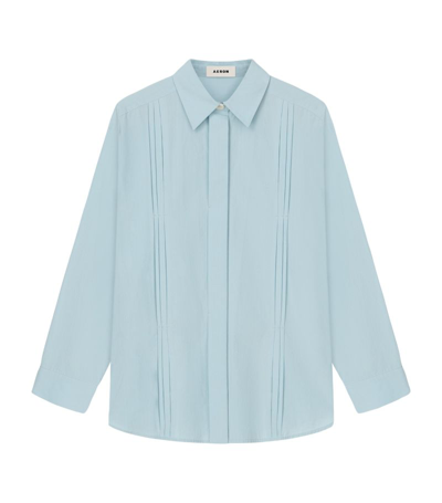 Shop Aeron Poplin Oversized Abel Shirt In Blue