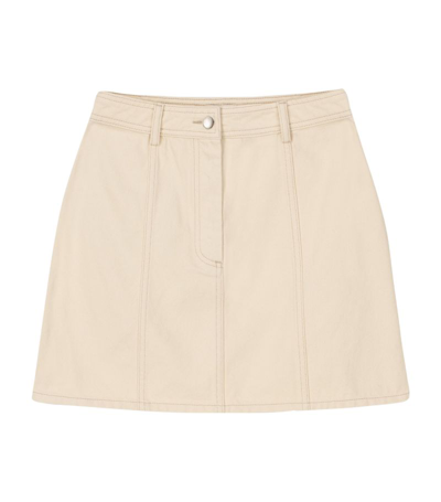 Shop Aeron Denim Rudens Mini Skirt In Neutrals