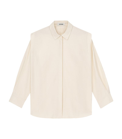 Shop Aeron Cotton-blend Elysee Shirt In Neutrals