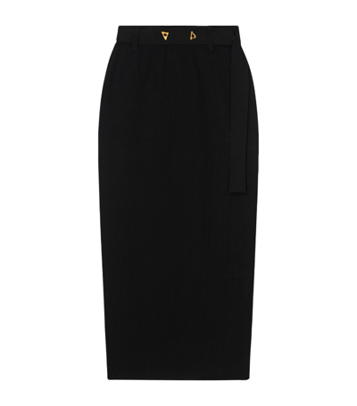 Shop Aeron Viscose-blend Knitted Forum Skirt In Black