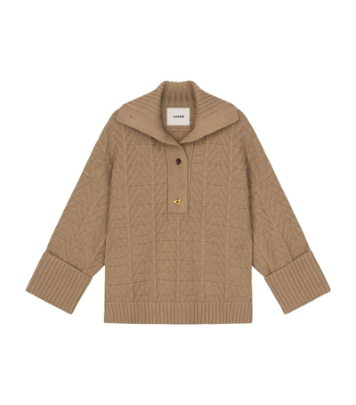 Shop Aeron Collared Baker Sweater In Brown