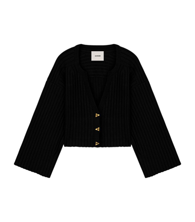 Shop Aeron Cropped Morrow Cardigan In Black