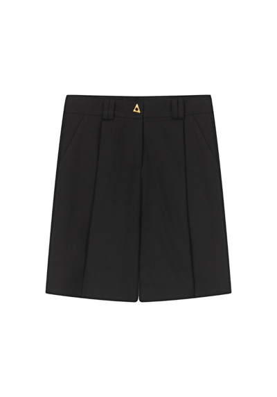 Shop Aeron Tailored Swan Shorts In Black