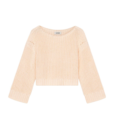 Shop Aeron Pima Cotton Cornish Sweater In Pink
