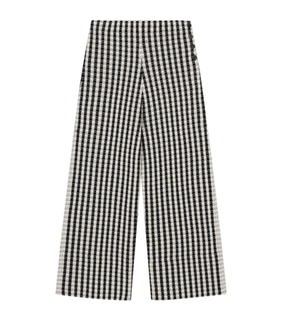 Shop Aeron Knitted Check Manifest Trousers In White