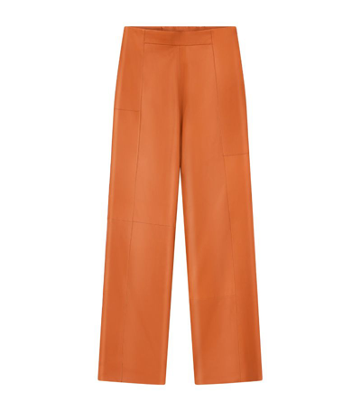 Shop Aeron Chroma Leather Trousers In Orange