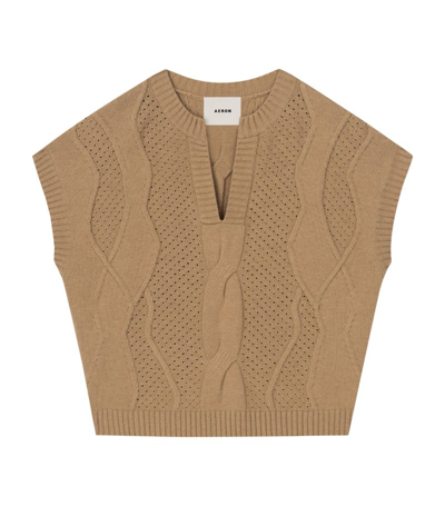 Shop Aeron Merino Wool Noam Sweater Vest In Neutrals