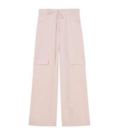 Shop Aeron Satin Opal Cargo Trousers In Pink