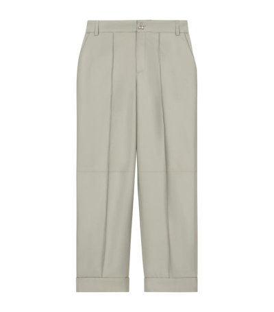 Shop Aeron Lambskin Zima Trousers In Grey