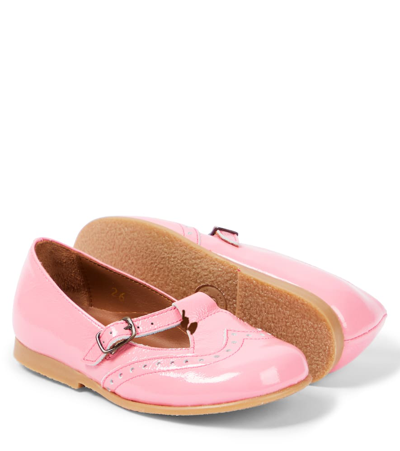 Shop Pèpè Nappalak Patent Leather Sandals In Pink